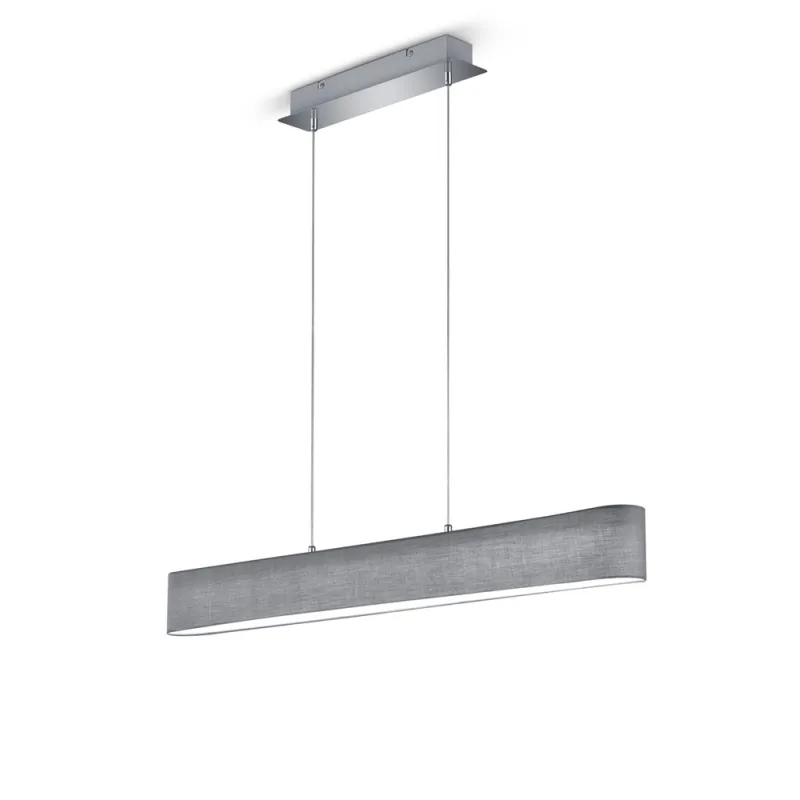 TRIO Suspension intérieur chrome et gris LUGANO - Pas cher