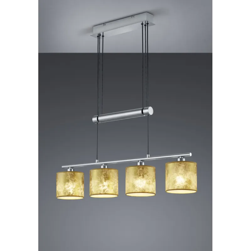 TRIO Suspension intérieur nickel mat et or GARDA - Pas cher