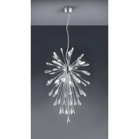 TRIO Suspension intérieur chrome et transparent claire MINSK - Pas ...