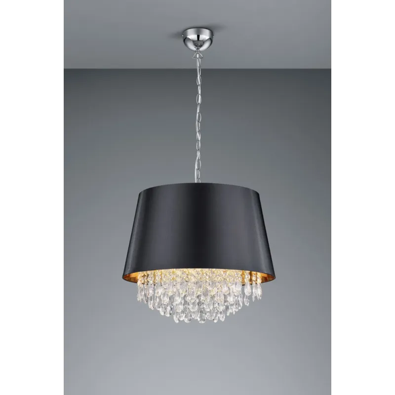 TRIO Suspension intérieur chrome et transparent claire LORELEY - Pa...