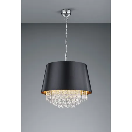 TRIO Suspension intérieur chrome et transparent claire LORELEY - Pa...