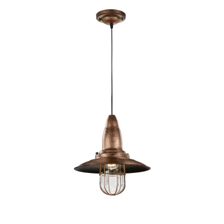 TRIO Suspension intérieur cuivre ancien et transparent claire FISHE...
