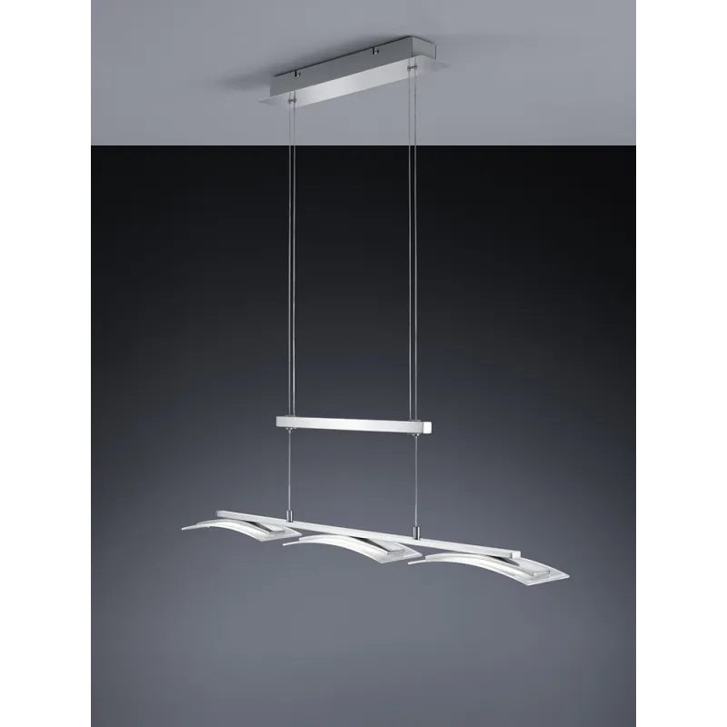 TRIO Suspension intérieur nickel mat et transparent claire STAKKATO...