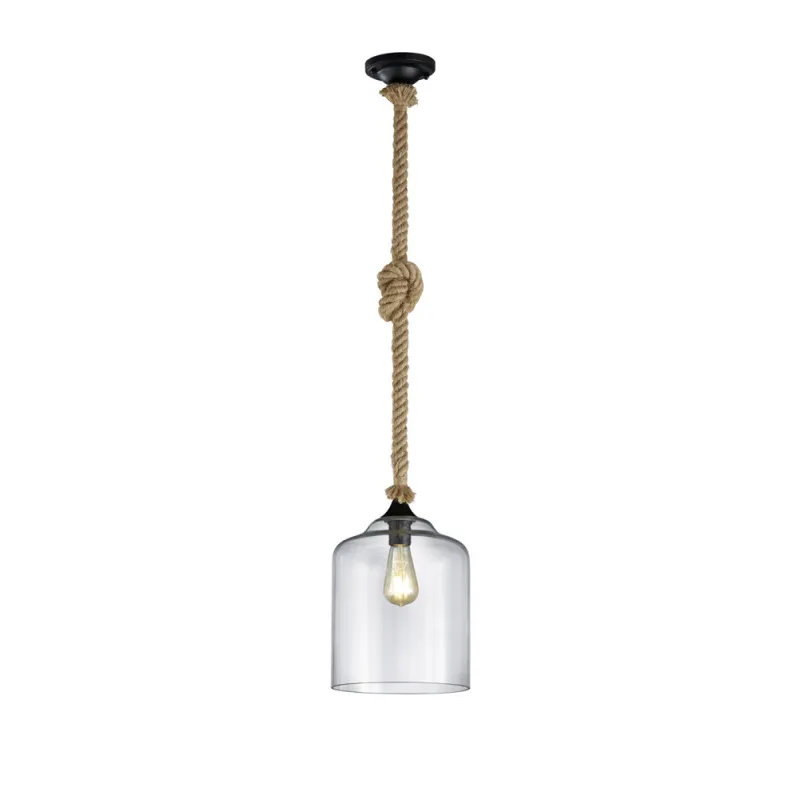 TRIO Suspension intérieur noir et transparent claire JUDITH - Pas cher