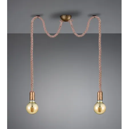 TRIO Suspension intérieur laiton fumé ROPE - Pas cher