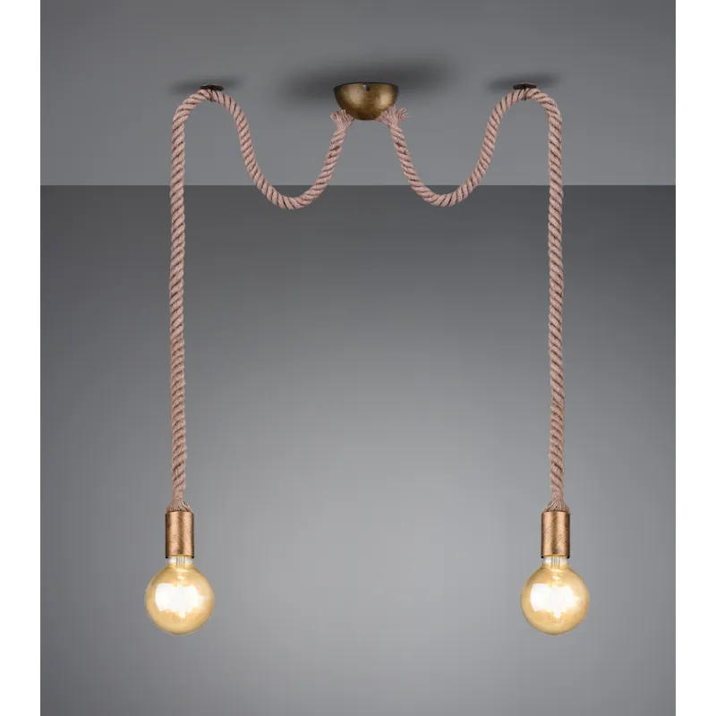 TRIO Suspension intérieur laiton fumé ROPE - Pas cher
