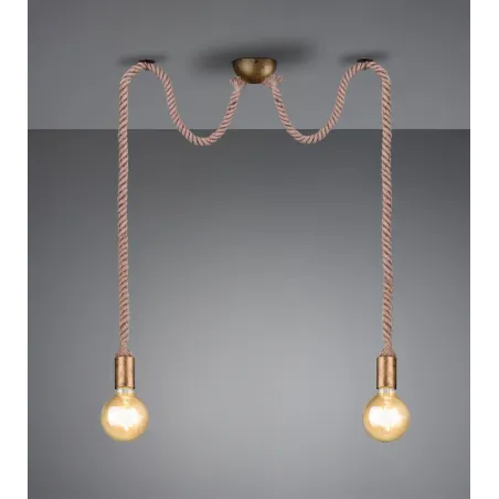 TRIO Suspension intérieur laiton fumé ROPE - Pas cher