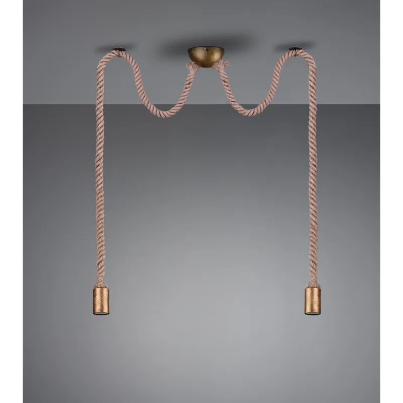 TRIO Suspension intérieur laiton fumé ROPE - Pas cher