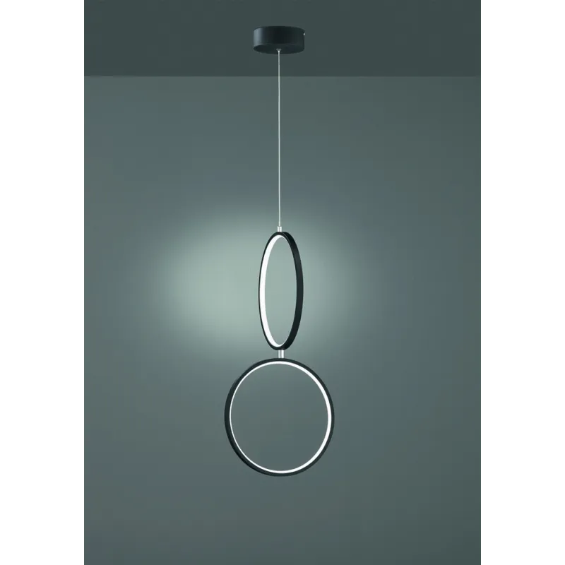 TRIO Suspension intérieur noir mat RONDO - Pas cher