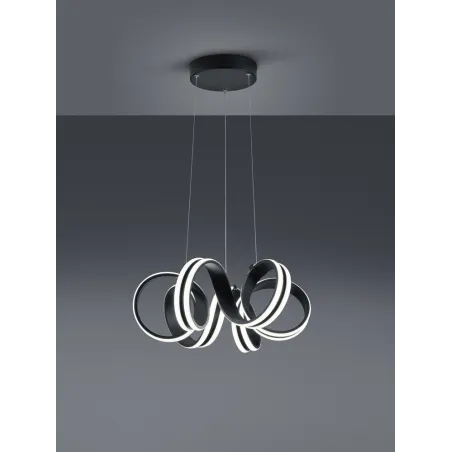 TRIO Suspension intérieur noir mat CARRERA - Pas cher