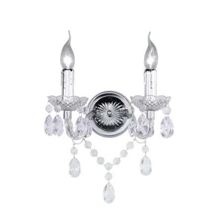 TRIO Applique intérieur chrome et transparent claire LÜSTER - Pas cher