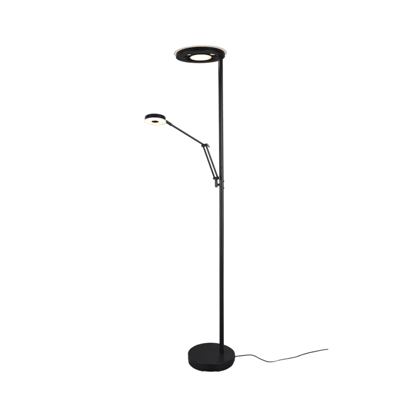 TRIO Lampadaire intérieur noir mat BARRIE - Pas cher