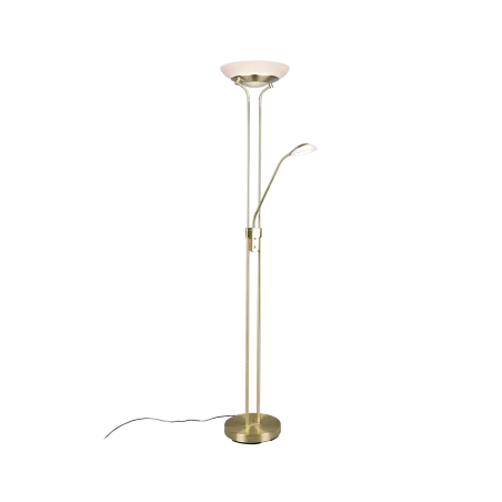 TRIO Lampadaire intérieur laiton mat et albâtre ORSON - Pas cher