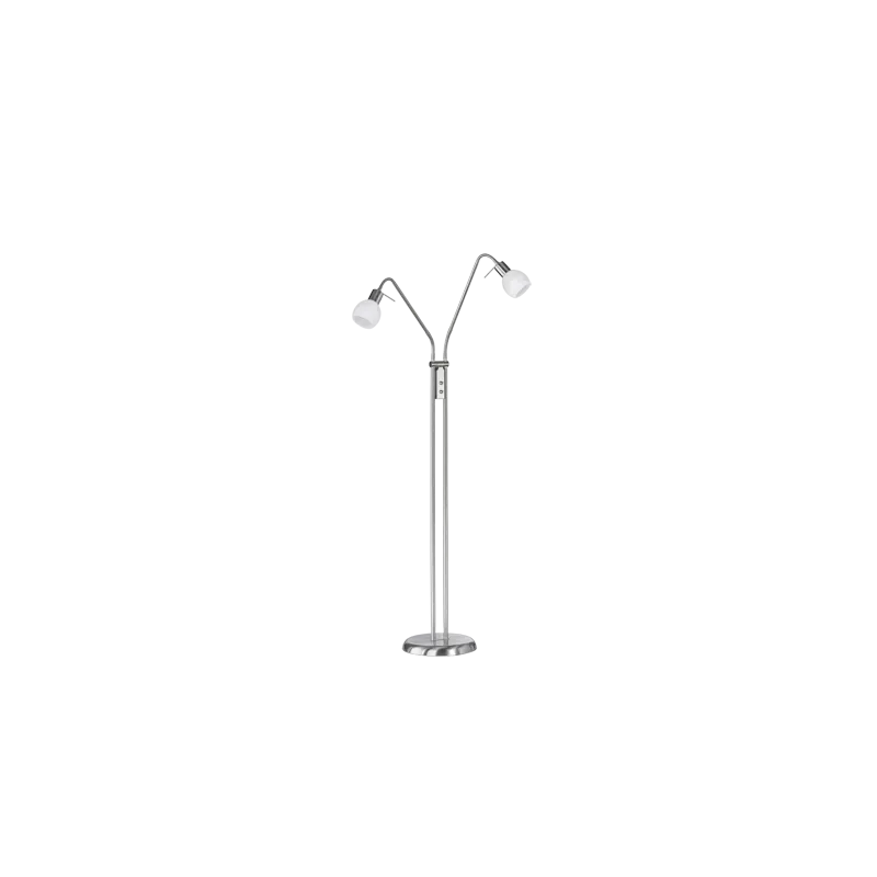 TRIO Lampadaire intérieur nickel mat et albâtre ANTIBES - Pas cher