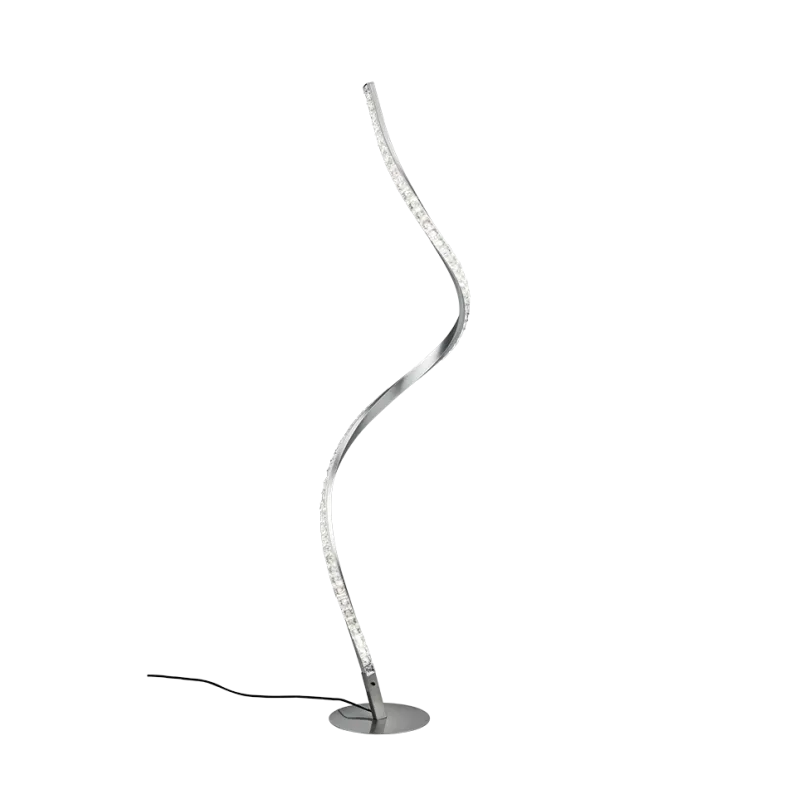 TRIO Lampadaire intérieur aluminium balayé et blanc RUBIN - Pas cher