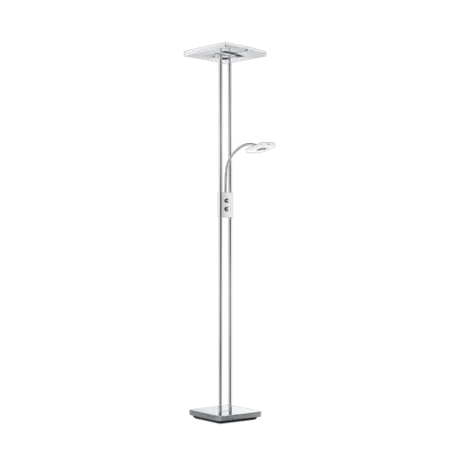 TRIO Lampadaire intérieur chrome et blanc AVIGNON - Pas cher