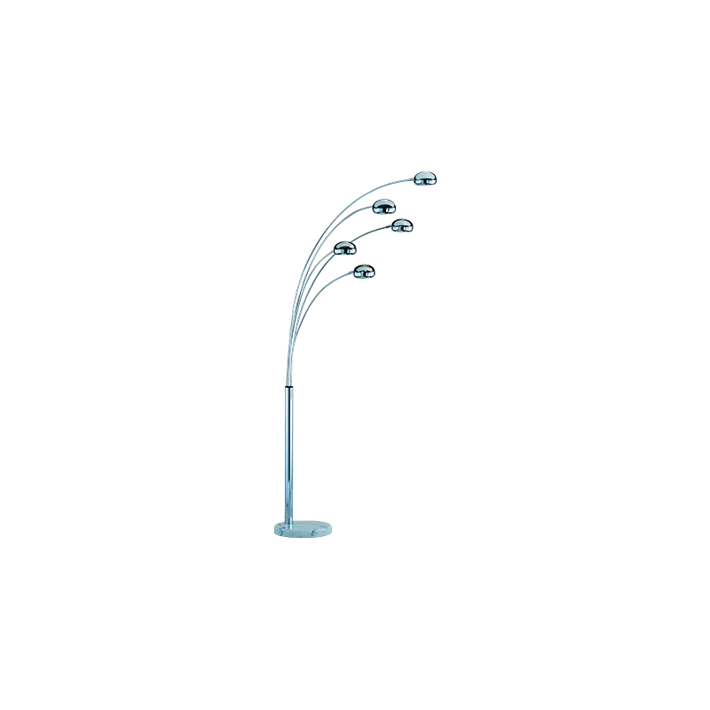TRIO Lampadaire intérieur chrome et blanc FIVE FINGERS - Pas cher