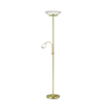 TRIO Lampadaire intérieur laiton mat et blanc GERRY - Pas cher