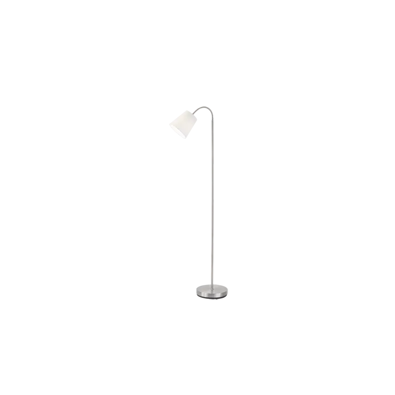 TRIO Lampadaire intérieur nickel mat et blanc WINDU - Pas cher