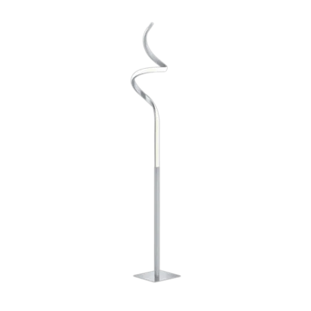 TRIO Lampadaire intérieur nickel mat et blanc COURSE - Pas cher