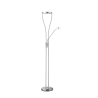 TRIO Lampadaire intérieur nickel mat et blanc RENNES - Pas cher