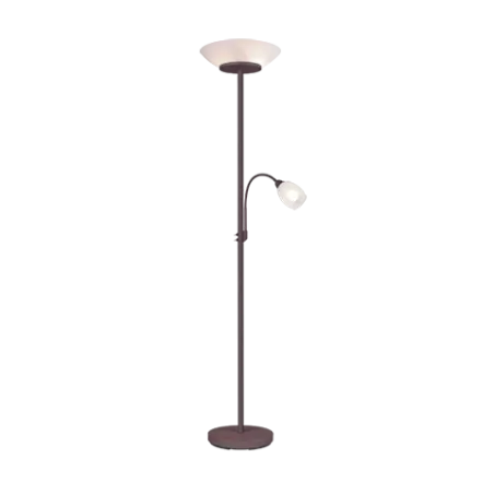 TRIO Lampadaire intérieur rouille et blanc GERRY - Pas cher
