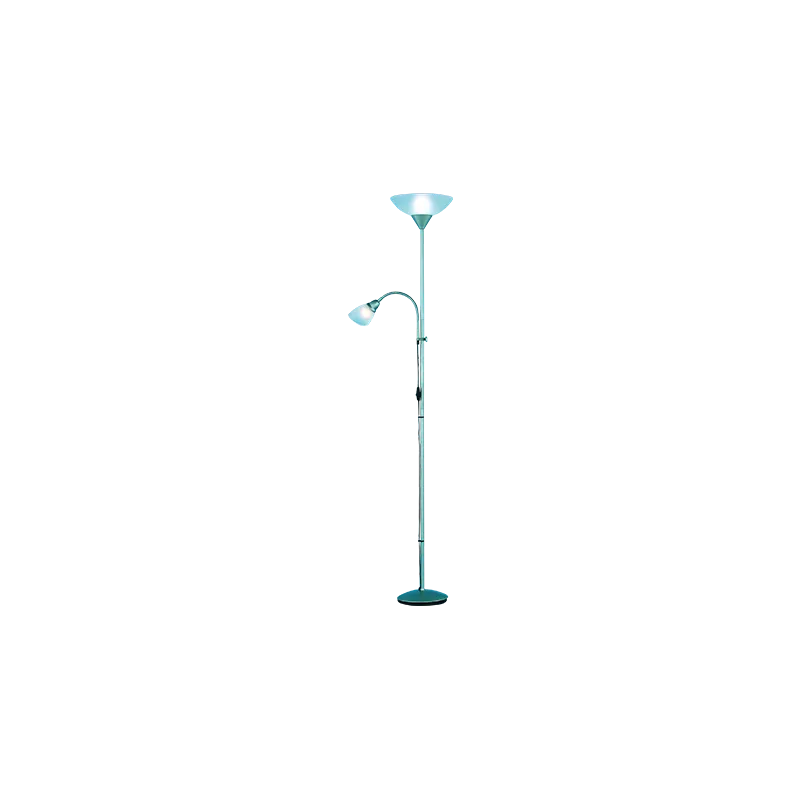 TRIO Lampadaire intérieur titane et blanc ERZWO - Pas cher