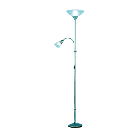TRIO Lampadaire intérieur titane et blanc ERZWO - Pas cher