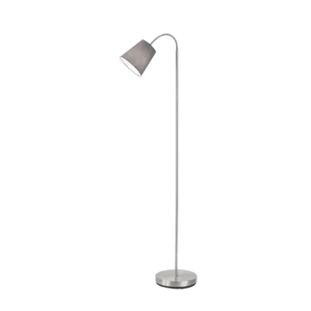 TRIO Lampadaire intérieur nickel mat et gris WINDU - Pas cher