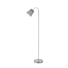 TRIO Lampadaire intérieur nickel mat et gris WINDU - Pas cher