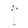TRIO Lampadaire intérieur nickel mat et gris WINDU - Pas cher