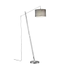 TRIO Lampadaire intérieur nickel mat et gris PADME - Pas cher