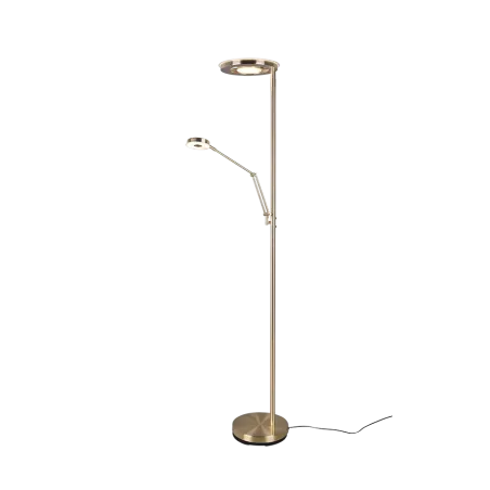TRIO Lampadaire intérieur laiton mat et noir BARRIE - Pas cher