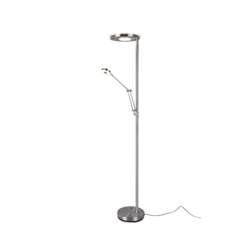 TRIO Lampadaire intérieur nickel mat et noir BARRIE - Pas cher