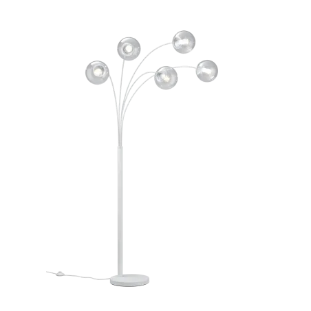 TRIO Lampadaire intérieur blanc mat et transparent claire BALINI - ...