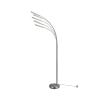 TRIO Lampadaire intérieur nickel mat REED - Pas cher