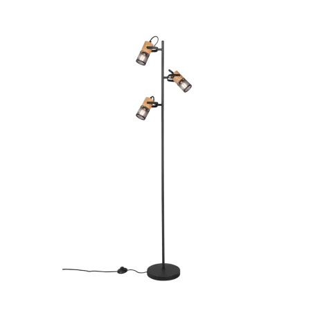 TRIO Lampadaire intérieur noir mat TOSH - Pas cher