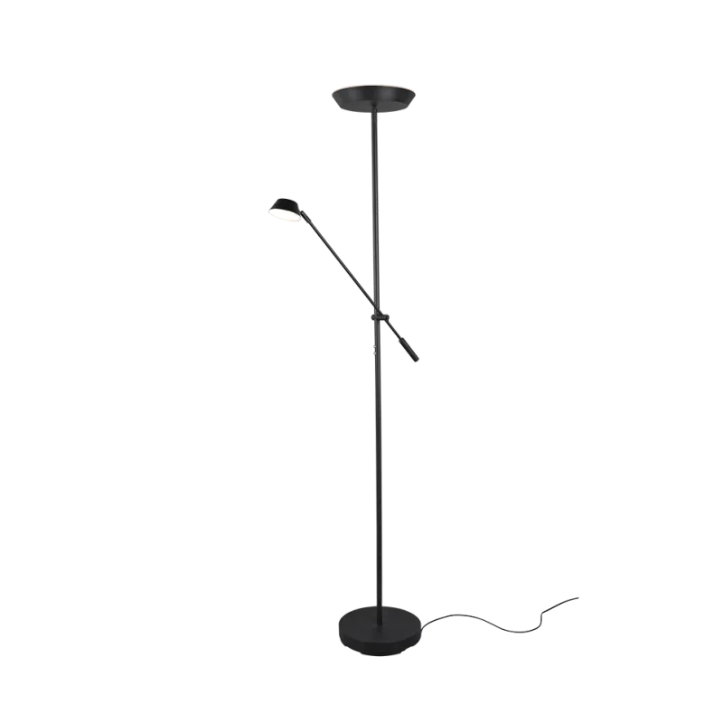 TRIO Lampadaire intérieur noir mat HAORA - Pas cher