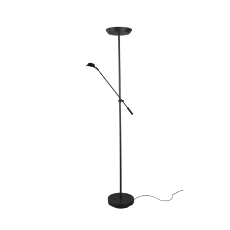 TRIO Lampadaire intérieur noir mat HAORA - Pas cher