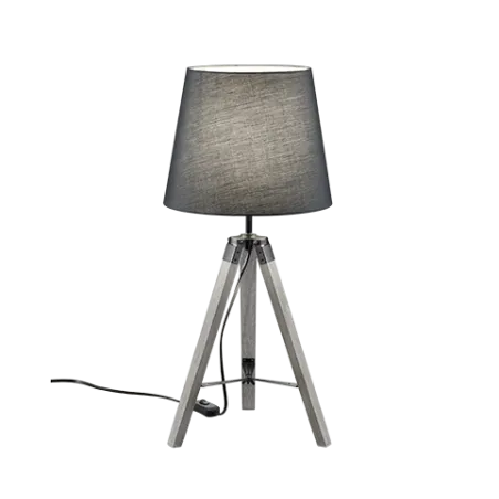 TRIO Lampe de table intérieur gris TRIPOD - Pas cher