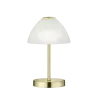 TRIO Lampe de table intérieur laiton mat et albâtre QUEEN - Pas cher