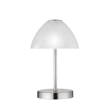 TRIO Lampe de table intérieur nickel mat et albâtre QUEEN - Pas cher