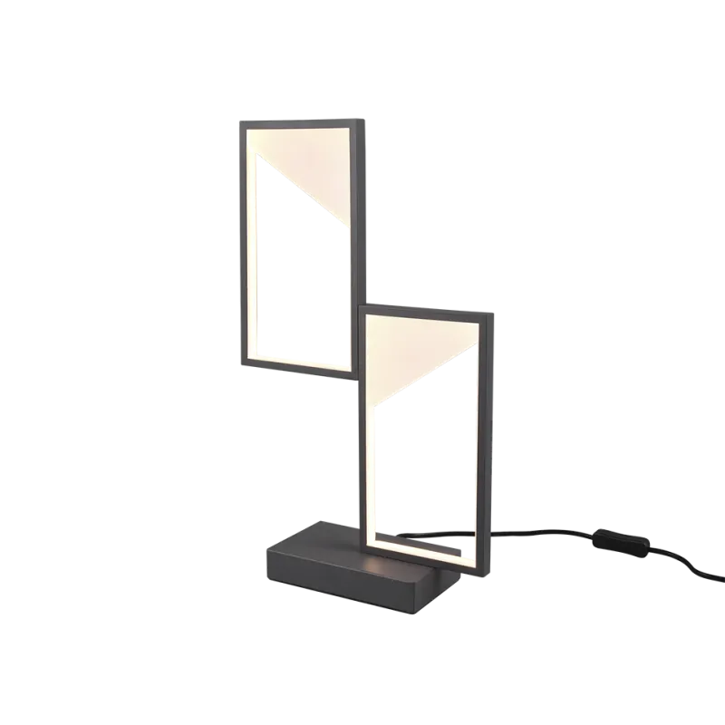 TRIO Lampe de table intérieur antracite et blanc CAFU - Pas cher