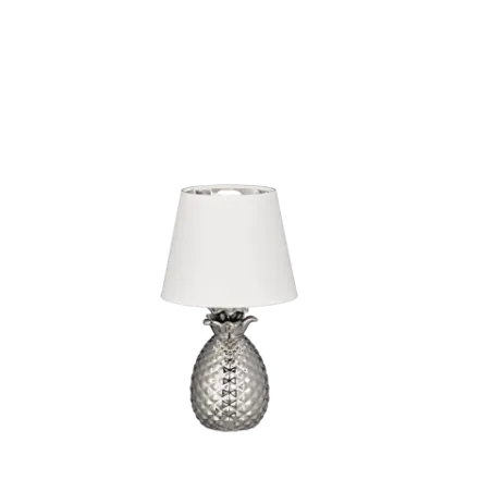 TRIO Lampe de table intérieur argent et blanc PINEAPPLE - Pas cher