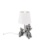 TRIO Lampe de table intérieur argent et blanc BELLO - Pas cher