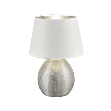 TRIO Lampe de table intérieur argent et blanc LUXOR - Pas cher