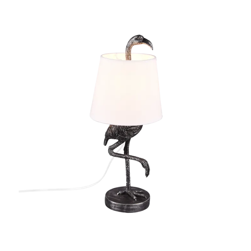 TRIO Lampe de table intérieur argent et blanc LOLA - Pas cher