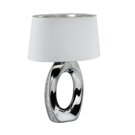 TRIO Lampe de table intérieur argent et blanc TABA - Pas cher
