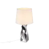 TRIO Lampe de table intérieur argent et blanc ABEBA - Pas cher