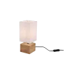 TRIO Lampe de table intérieur couleur bois et blanc WOODY - Pas cher